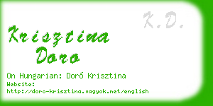 krisztina doro business card